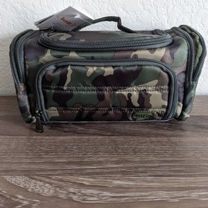 Lug Trolley Mini Cosmetic Case Camo Green NWT